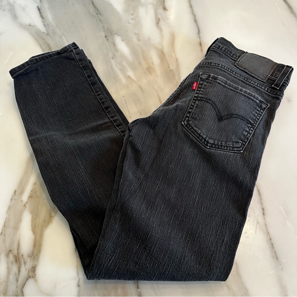 Levi’s Women’s Washed Worn In‎ Black Super Skinny Denim Jeans Cotton Stretch 30